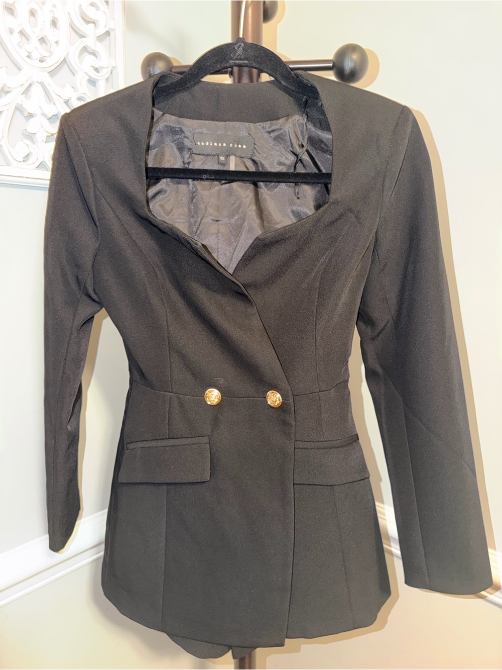 Endless Rose Black Blazer Romper – XS